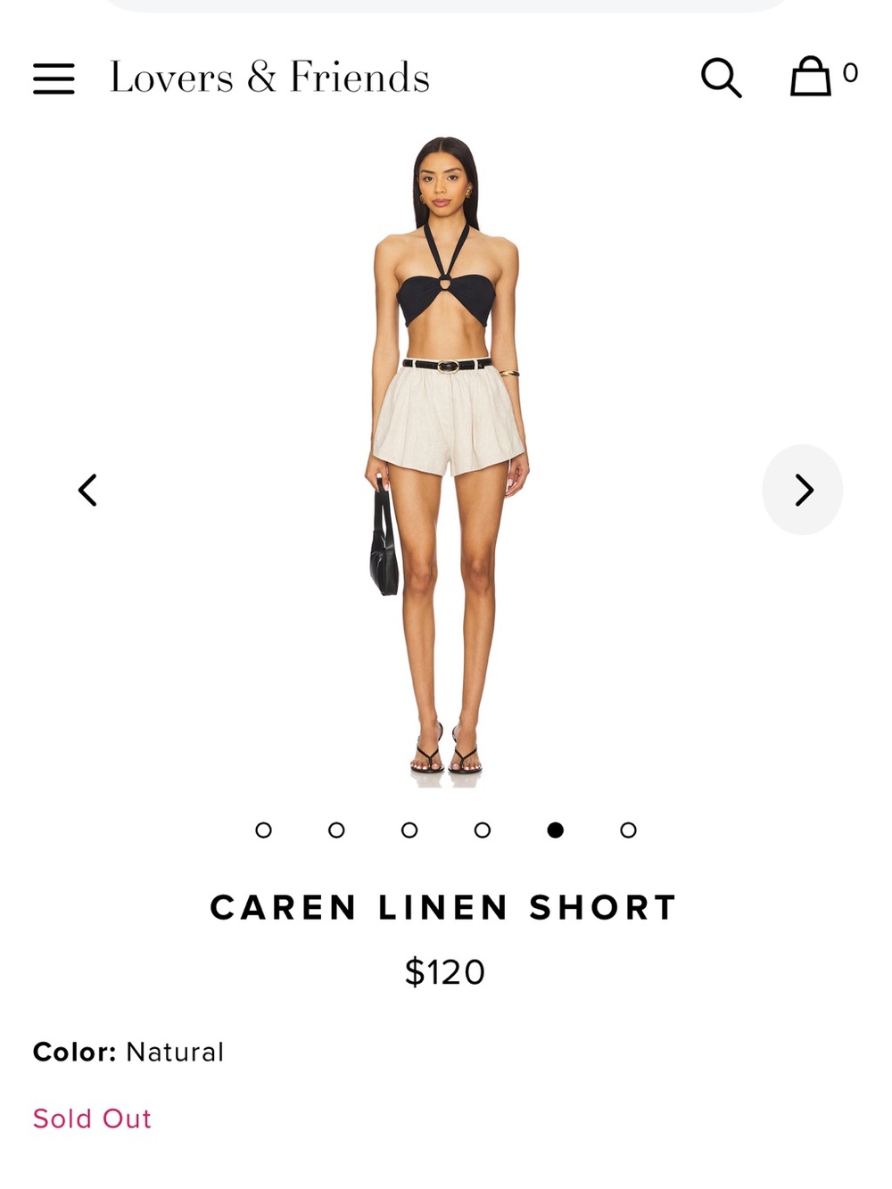 High-Rise Linen-Blend Shorts in Light Beige
